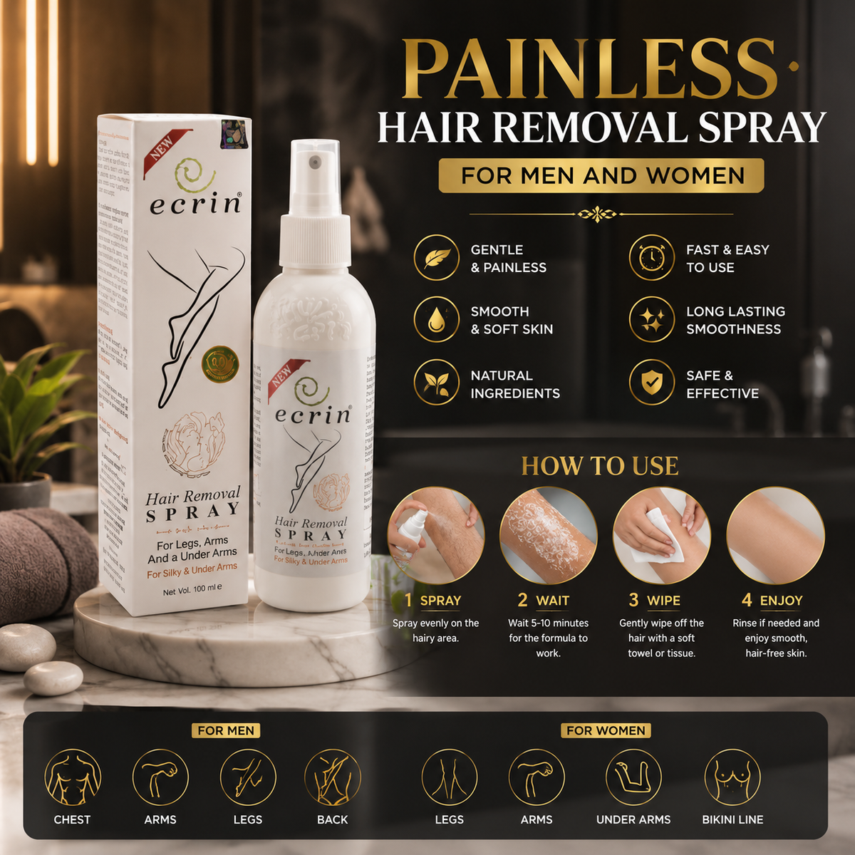 Ecrin Hair Removal Spray Original