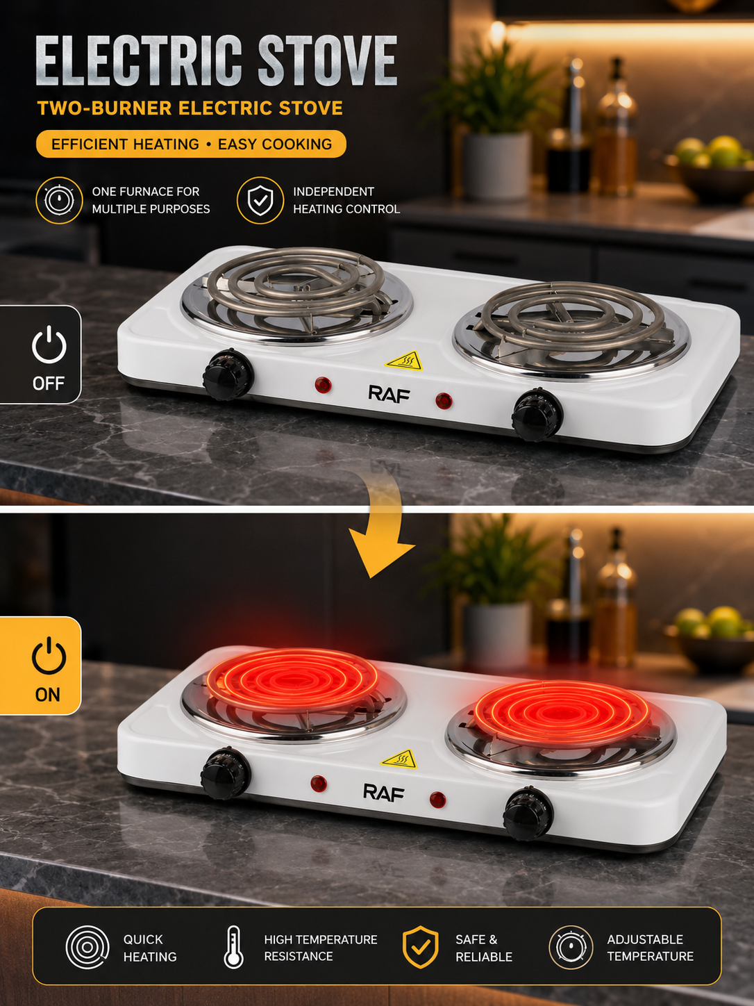 Double Hot Plate and Cooker Electric Stove