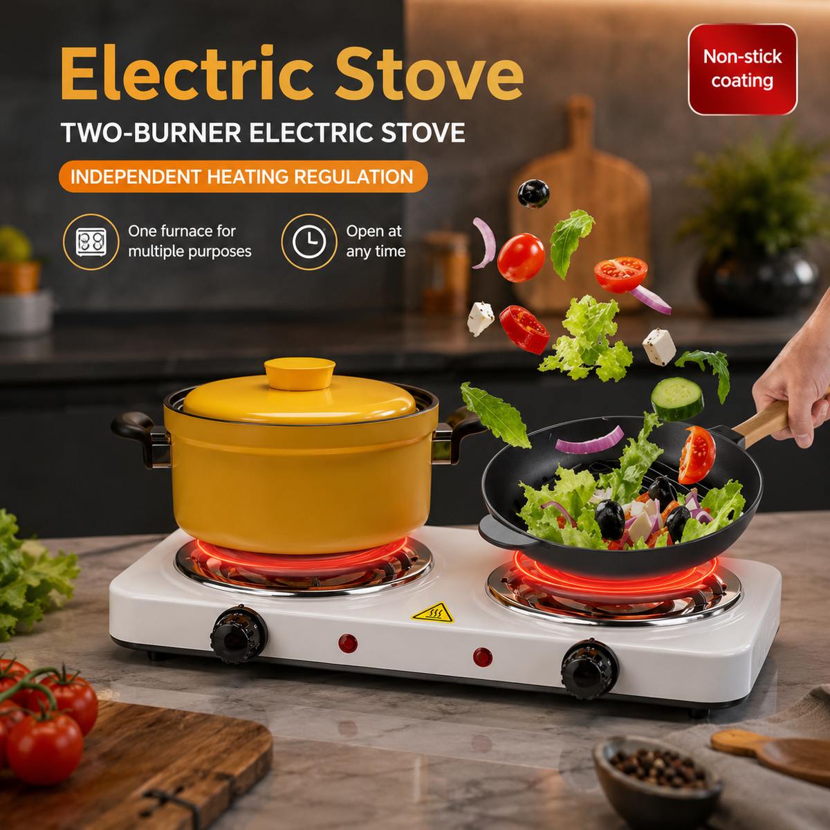 Double Hot Plate and Cooker Electric Stove