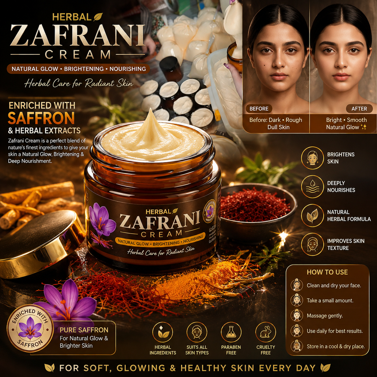 Zafrani Organic Cream 250ml